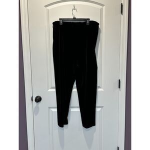 Neiman Marcus Wide Leg Velvet Black Pull-on Pants Size 2X